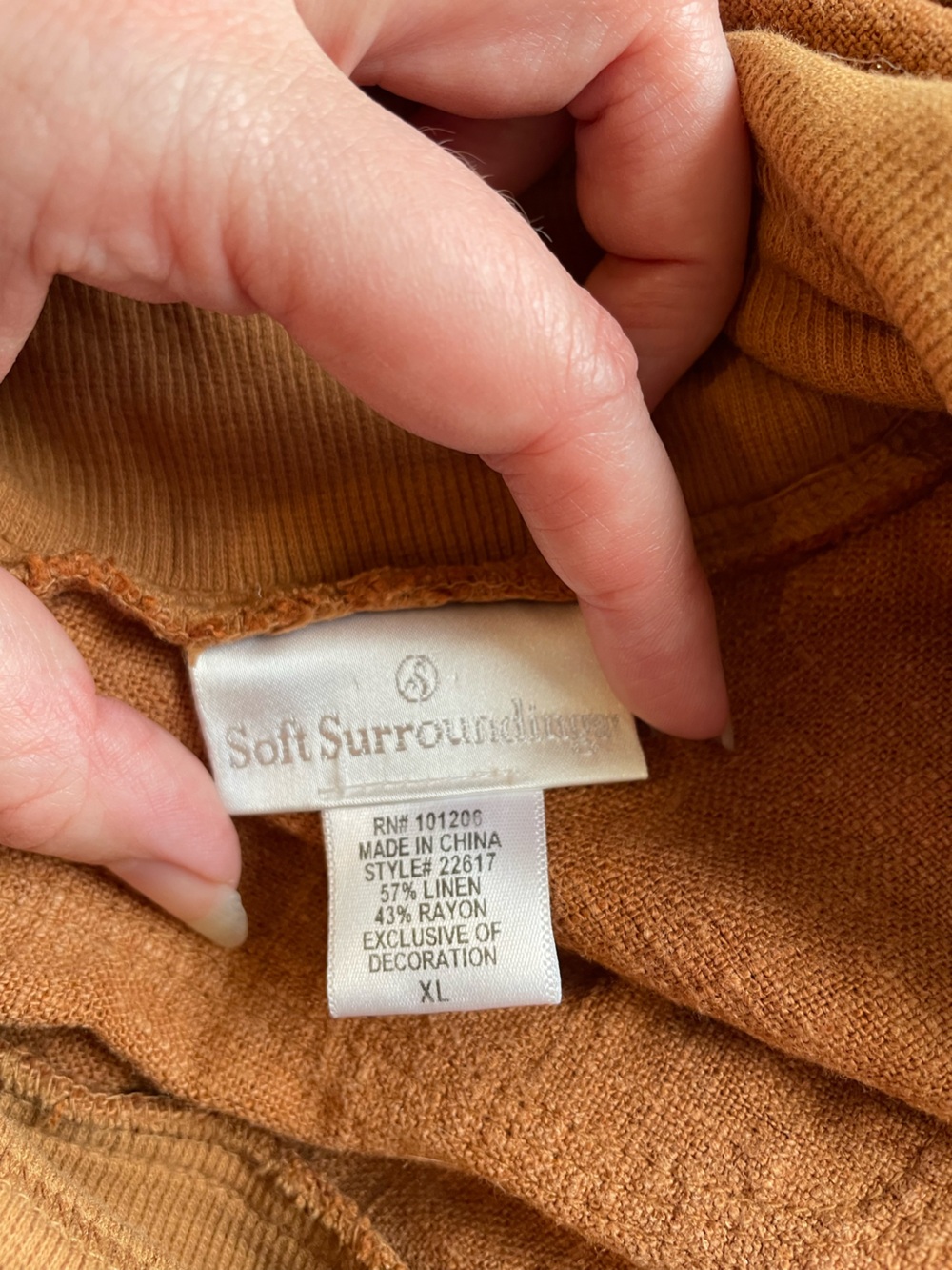 Soft Surroundings Wide-Leg Cargo Pants in Camel Brown - Picture 4 of 9